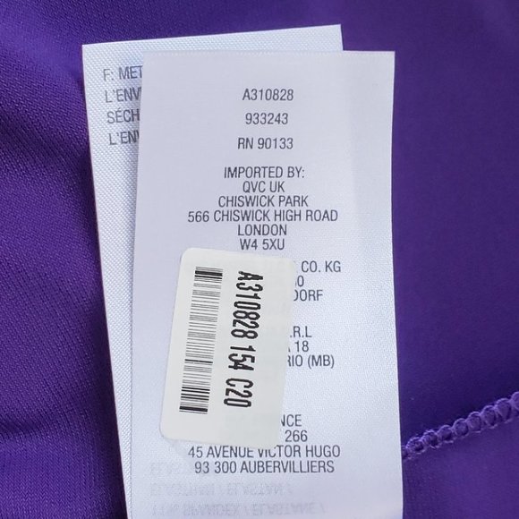 Bob Mackie Petite Purple Ruffle Sleeve Shift Dress NWOT Size XSP - Picture 9 of 10